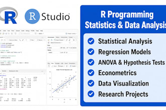 do r programming, statistics and rstudio data analysis
