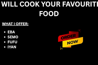 cook eba, I will cook semo, I will cook iyan