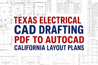 draw texas electrical cad drafting PDF to autocad california layout plans