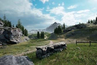 design realistic 3d game environment level design in unity and ue5