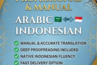 translate arabic to indonesian manually and accurately