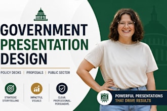 government powerpoint presentation design, public sector proposal, policy deck