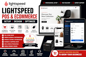 setup lightspeed pos ecommerce store website design psd cms product optimization