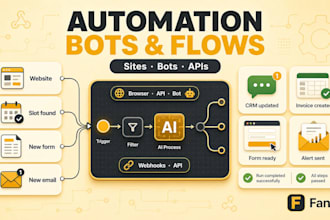 build website automation, booking alerts and workflow bots