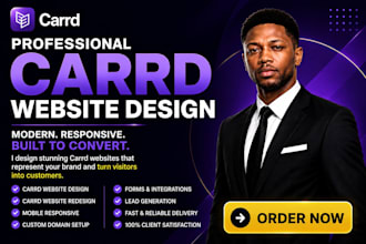 design carrd website, carrd landing page, and redesign carrd website