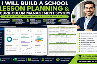 build a school lesson planning and curriculum management system