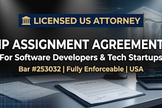 draft an IP assignment agreement for software developers in the USA