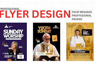 design professional church flyer, event flyer and party flyer design
