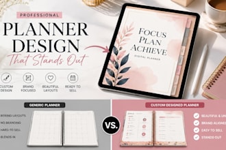 design etsy printable planner for new digital sellers