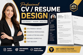 design a professional ats friendly CV resume