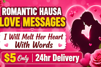 write romantic hausa love messages to melt her heart