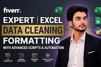 clean excel data and write automation script