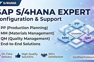 provide professional sap s4 hana support for pp mm and qm