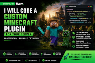 code a custom minecraft plugin for your server