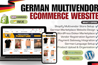 design german multivendor marketplace website shopify store wordpress