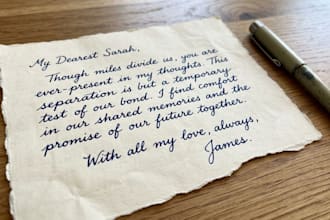 do beautiful english and bangla handwriting, letters, notes and invatations