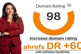 increase domain rating DR 60 ahref