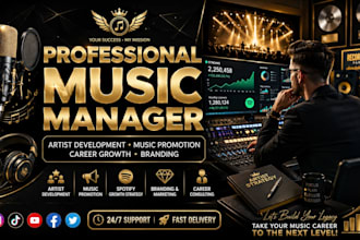 your professional music manager music distribution and grow your music career