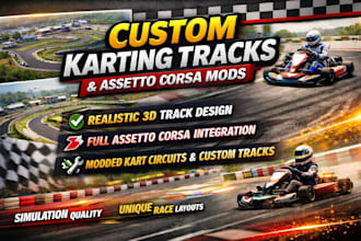 build your custom karting track kart circult and go kart mod for assetto corsa