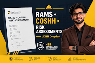 provide UK hse rams, coshh and jha risk assessment method statement