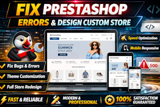 fix prestashop errors, prestashop bugs, prestashop modules and customize store