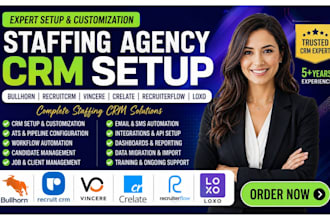 setup bullhorn recruitcrm vincere crelate recruiterflow loxo staffing agency crm