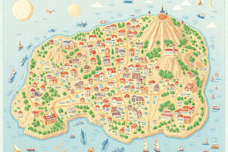 design  creative tourist map, event map, guide map, and custom map illustration