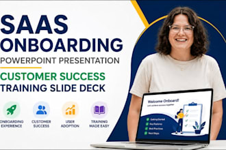 saas onboarding powerpoint presentation, customer success training slide deck