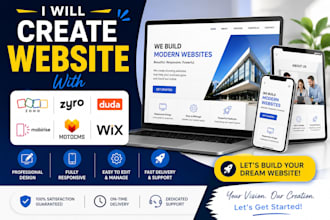 create saas landing page website with zoho, zyro, duda, mobirise, motocms, wix