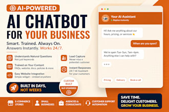build custom ai chatbot, faq assistant on your business data
