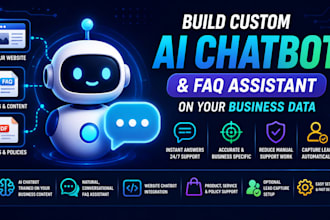build custom ai chatbot, faq assistant on your business data