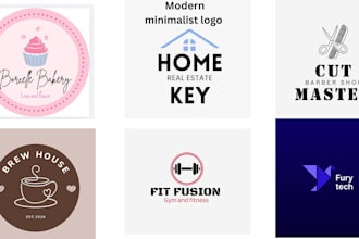 design 6 modern minimalist brand marks in 24h