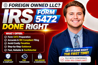 prepare foreign owned US llc tax return form 5472