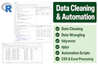 clean and automate data using r and rstudio