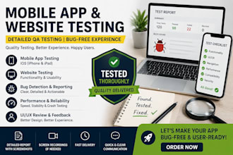 do app testing and website testing QA iphone ipad app testing and ios app review