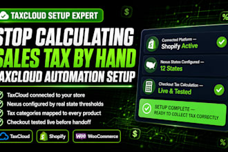 set up taxcloud sales tax automation for shopify and woocommerce