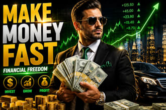 design high CTR youtube thumbnails for finance, crypto and business channels