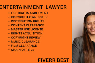 provide film clearance services, copyright review, and entertainment law support