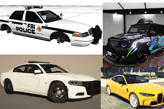 3d car modeling, fivem car, car model, gta v police car, 3d printing skyrim mod