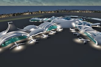 design 2d,3d msfs airport scenery, taxiway, terminal runway layout building