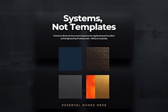design a premium brand system for agribusiness and engineering founders