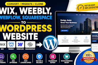 convert wix weebly webflow squarespace website migration to wordpress website