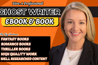 ghostwrite your fiction and non fiction book and ebook ghost writer
