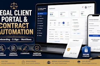 build a legal client onboarding portal and custom contract automation system
