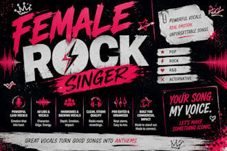 be your female rock singer edm singer female vocalist and female singer