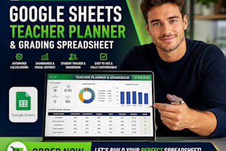 design an automated google sheet teacher planner and grading spreadsheet