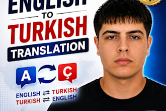 do text translations from turkish to english and from english to turkish