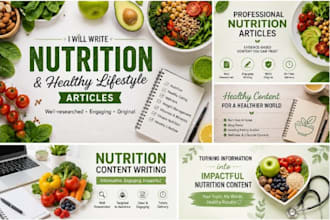 write professional nutrition and healthy lifestyle article