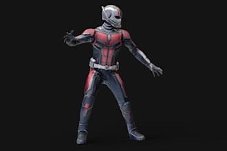 setup stl ant man figure for print,sci fi toy,cosplay design,display statue,3mf