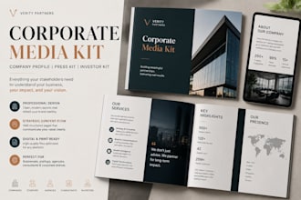 create a corporate media kit company profile investor and business kit press kit
